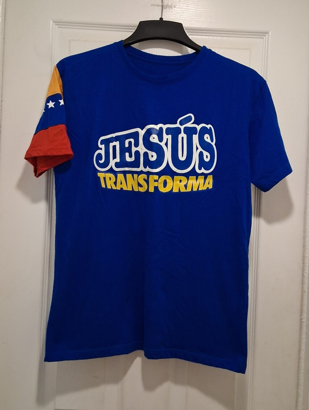 Venezuela Blue 'Jesús Transforma' Graphic Jesus Tee